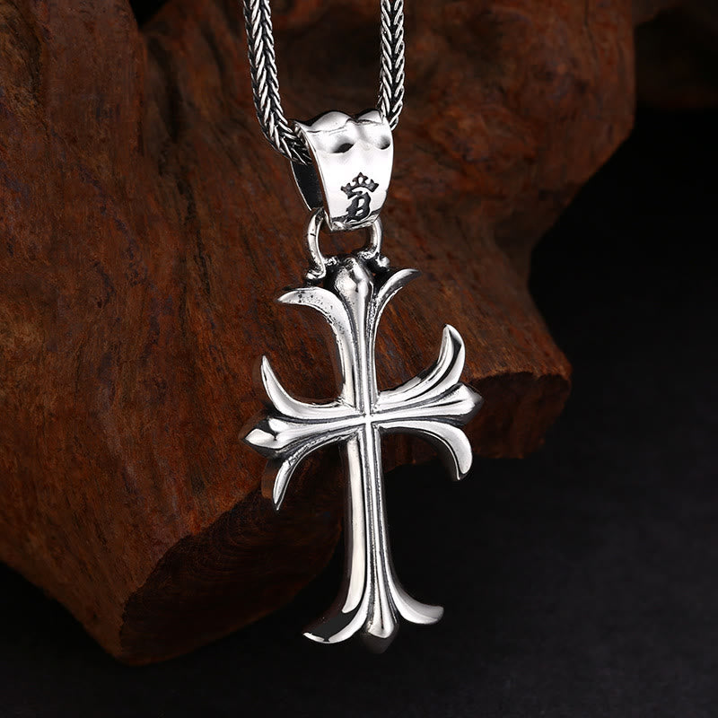 Christianartworkshop Classic Sterling Silver Cross Charm Pendant: A Timeless Accessory for Faithful Adornment - image 1
