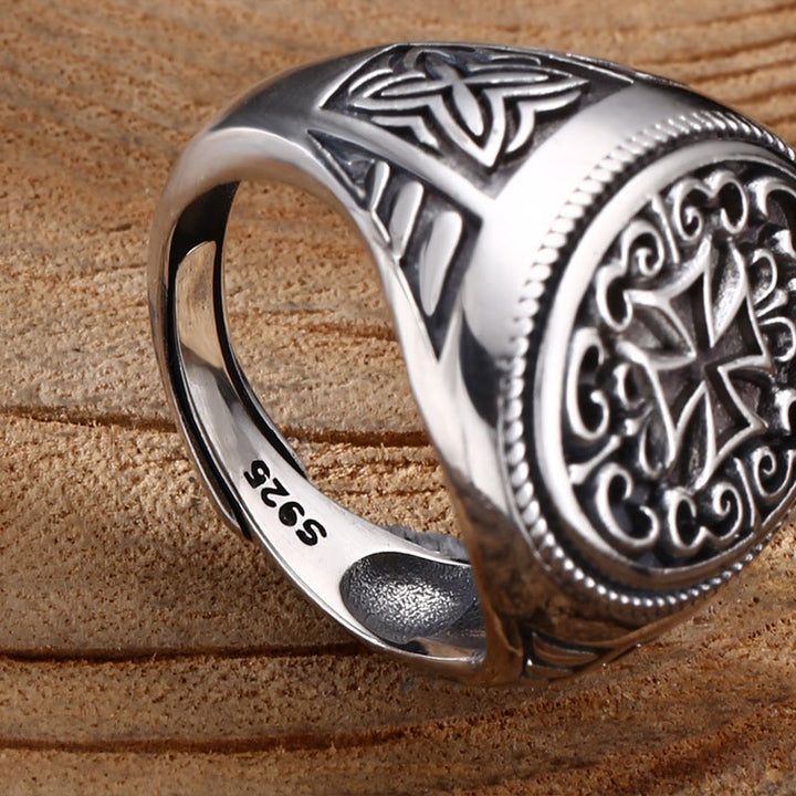 Christianartworkshop Artistic Silver Filigree Cross Ring: A Unique Blend of Art and Belief - image 3