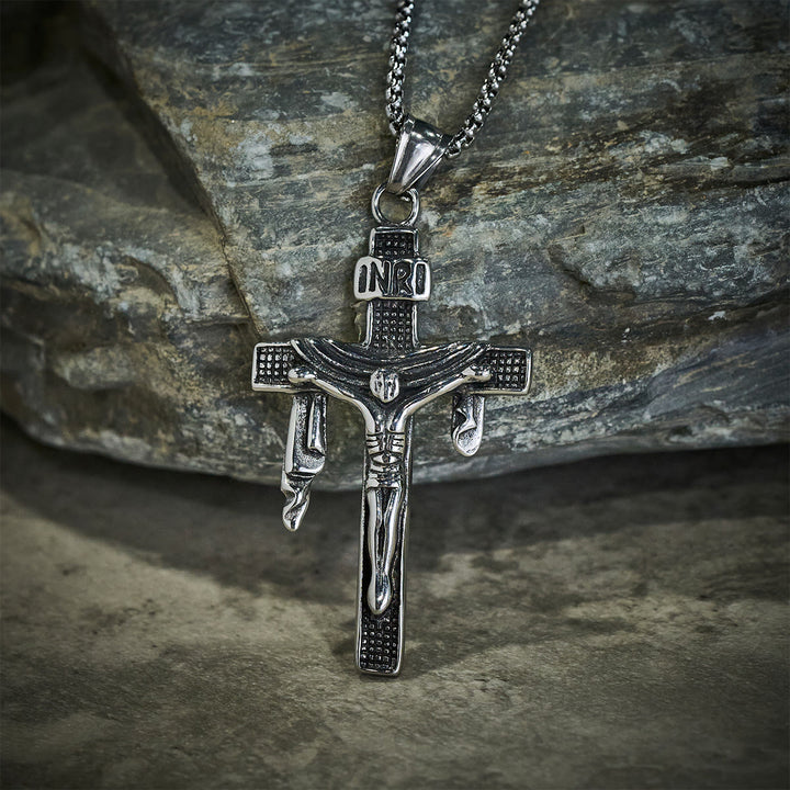 Christianartworkshop Artistic Sterling Silver INRI Cross Necklace: A Unique Blend of Art and Belief - image 2