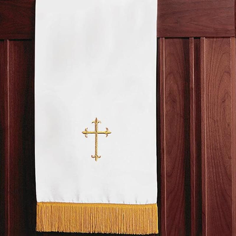 Christianartworkshop Complete Church Parament Set: Table Runner, Lectern Scarf & Bible Marker in Red and White - image 10