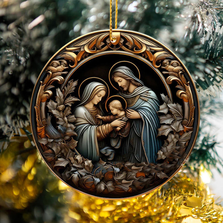 Christianartworkshop Nativity Christmas Blessing Hanging Ornaments B - image 2