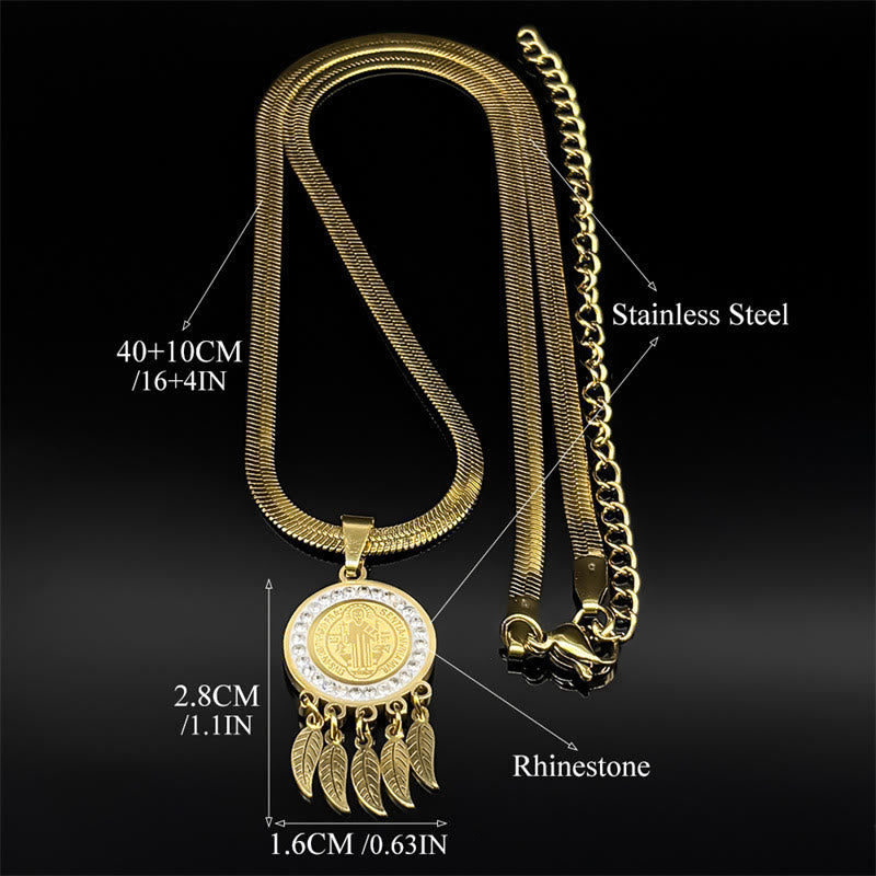 Christianartworkshop Saint Icon Pendant Necklace: Artistic Jewelry with Zircon Accents - image 4