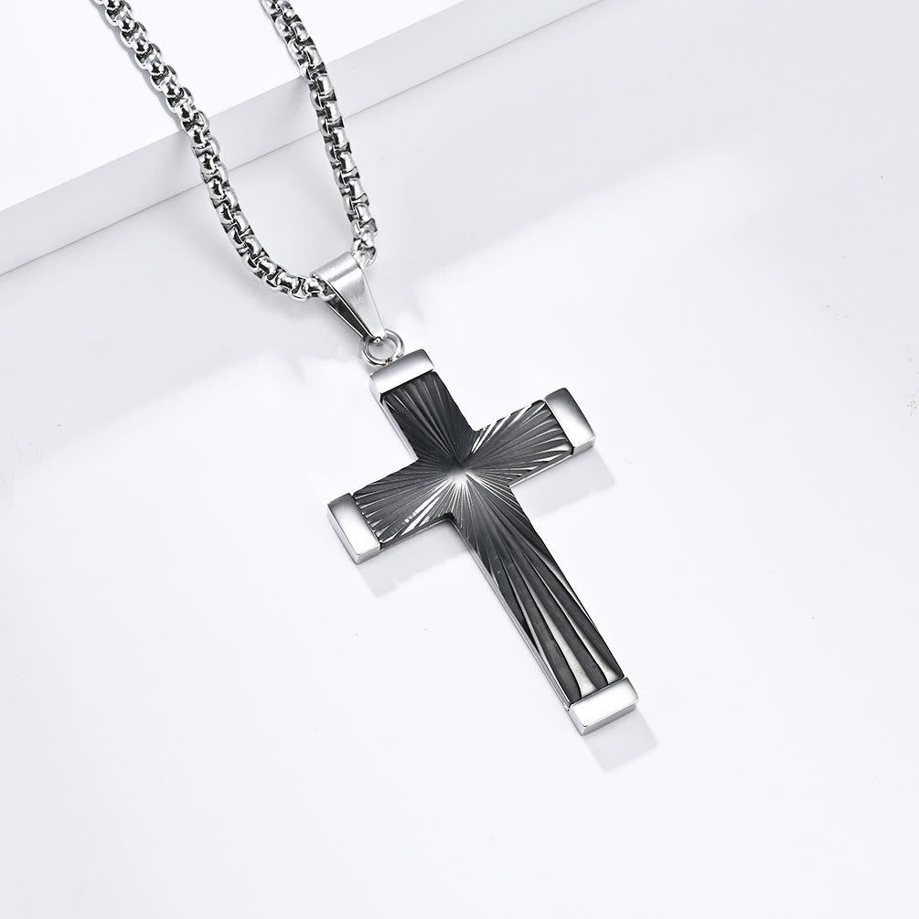 Christianartworkshop Three - Color Radiant Cross Pendant: A Fusion of Art and Belief - Black - image 5