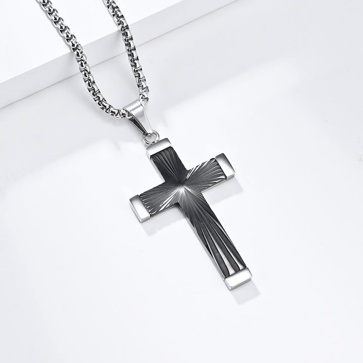 Christianartworkshop Three - Color Radiant Cross Pendant: A Fusion of Art and Belief - Black - image 5