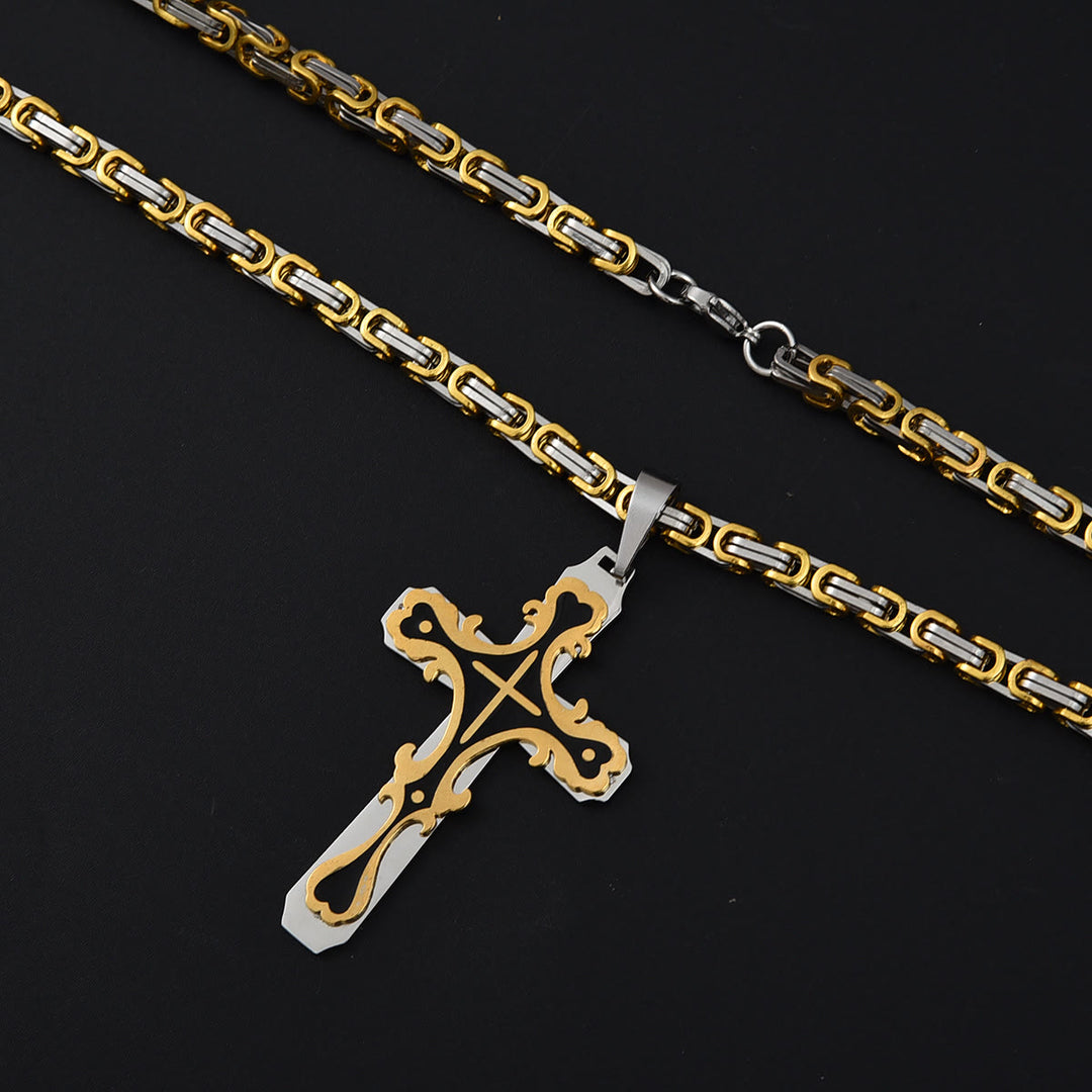 Vintage Filigree Tri-Color Cross Necklace - Timeless Christian Faith ...