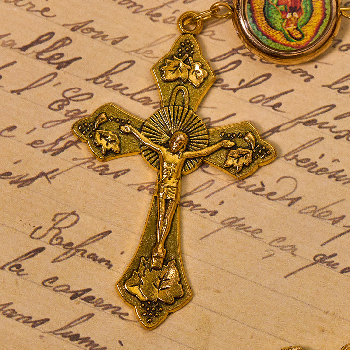 Christianartworkshop Our Lady of Guadalupe Bead Burgundy Elegance Rosary with Fatima Medal - image 8