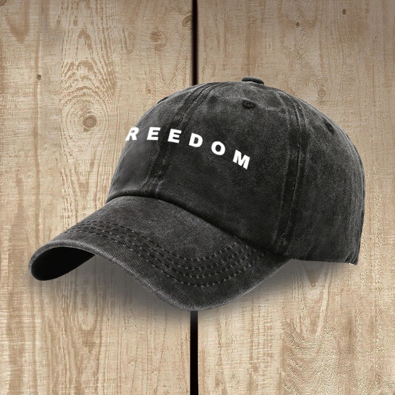 Christianartworkshop Multicolor Washed Cotton Hat with FREEDOM Print Lettering - image 1