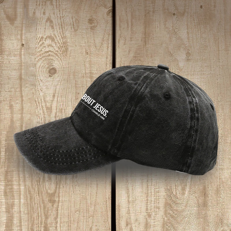 Christianartworkshop Everyday Washed Cotton Cap: It's All About Jesus - image 4