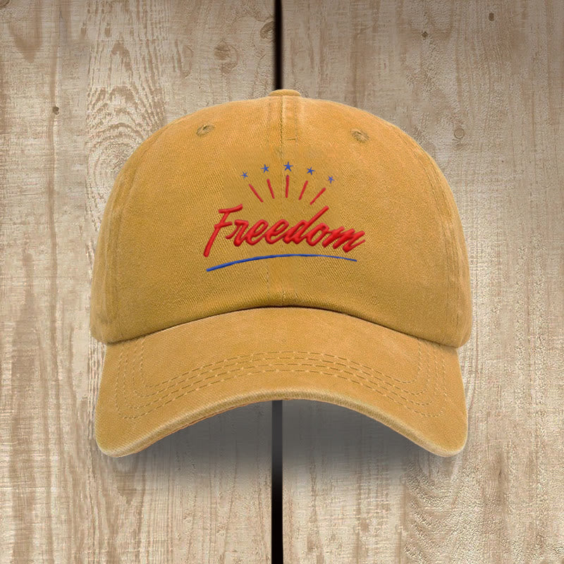 Christianartworkshop Everyday Faith-Inspired Freedom Washed Hat - Yellow - image 16