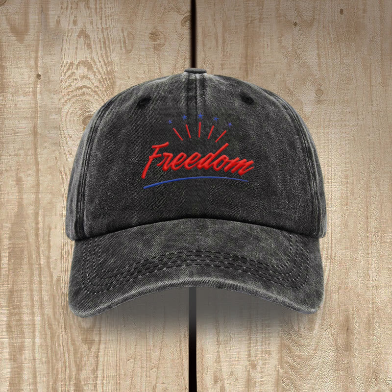 Christianartworkshop Everyday Faith-Inspired Freedom Washed Hat - Black - image 2
