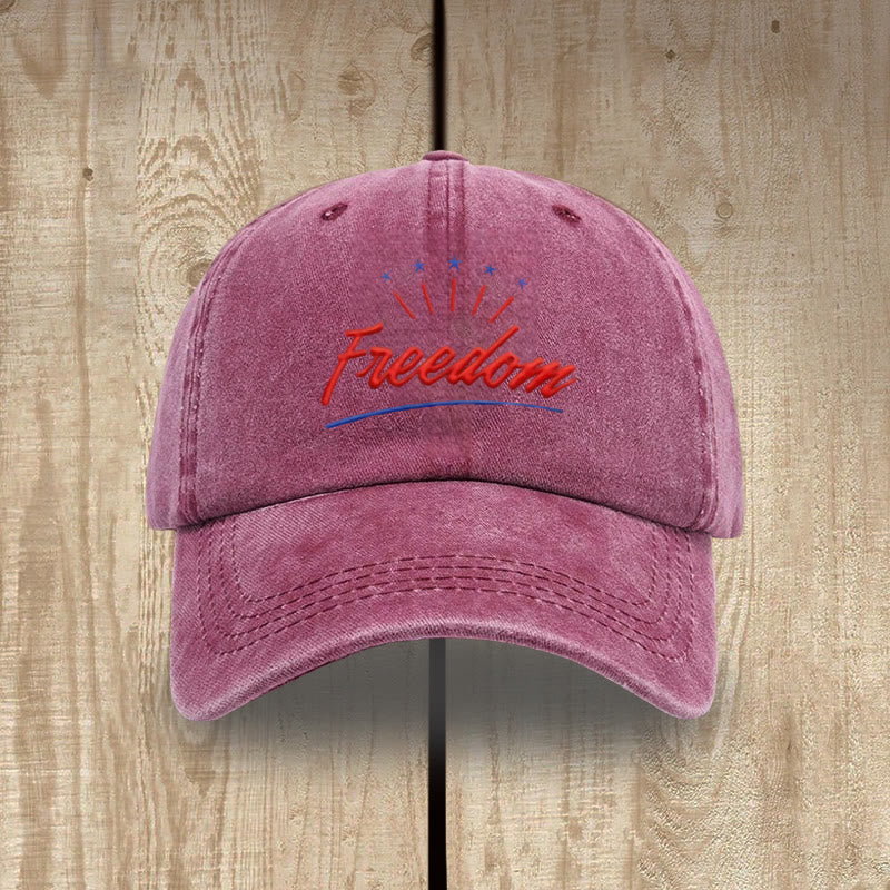 Christianartworkshop Everyday Faith-Inspired Freedom Washed Hat - Wine - image 14