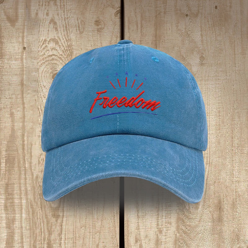 Christianartworkshop Everyday Faith-Inspired Freedom Washed Hat - Navy Blue - image 8