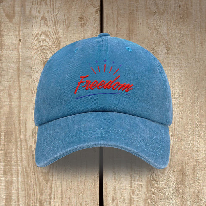 Christianartworkshop Everyday Faith-Inspired Freedom Washed Hat - Navy Blue - image 8