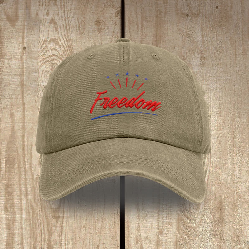 Christianartworkshop Everyday Faith-Inspired Freedom Washed Hat - Khaki - image 10