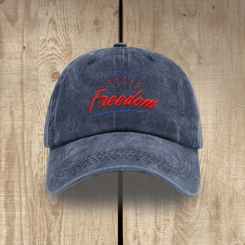 Christianartworkshop Everyday Faith-Inspired Freedom Washed Hat - Royal Blue - image 9