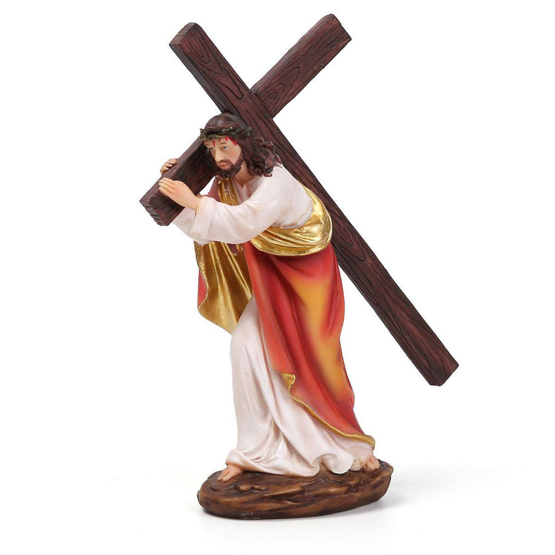 Christianartworkshop Christmas Jesus Carrying Cross Desktop Ornament with Thorn Crown - image 3