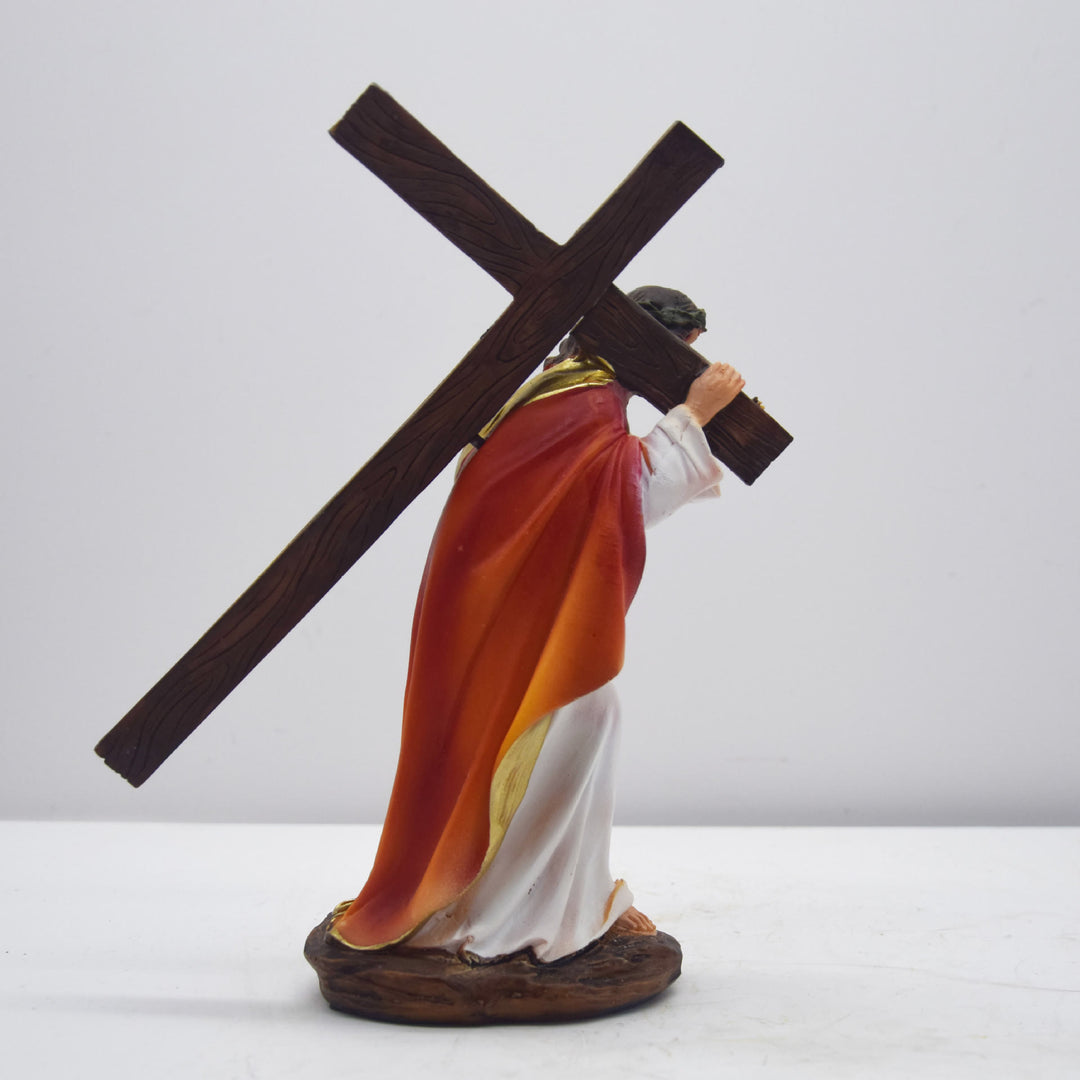 Christianartworkshop Christmas Jesus Carrying Cross Desktop Ornament with Thorn Crown - image 4