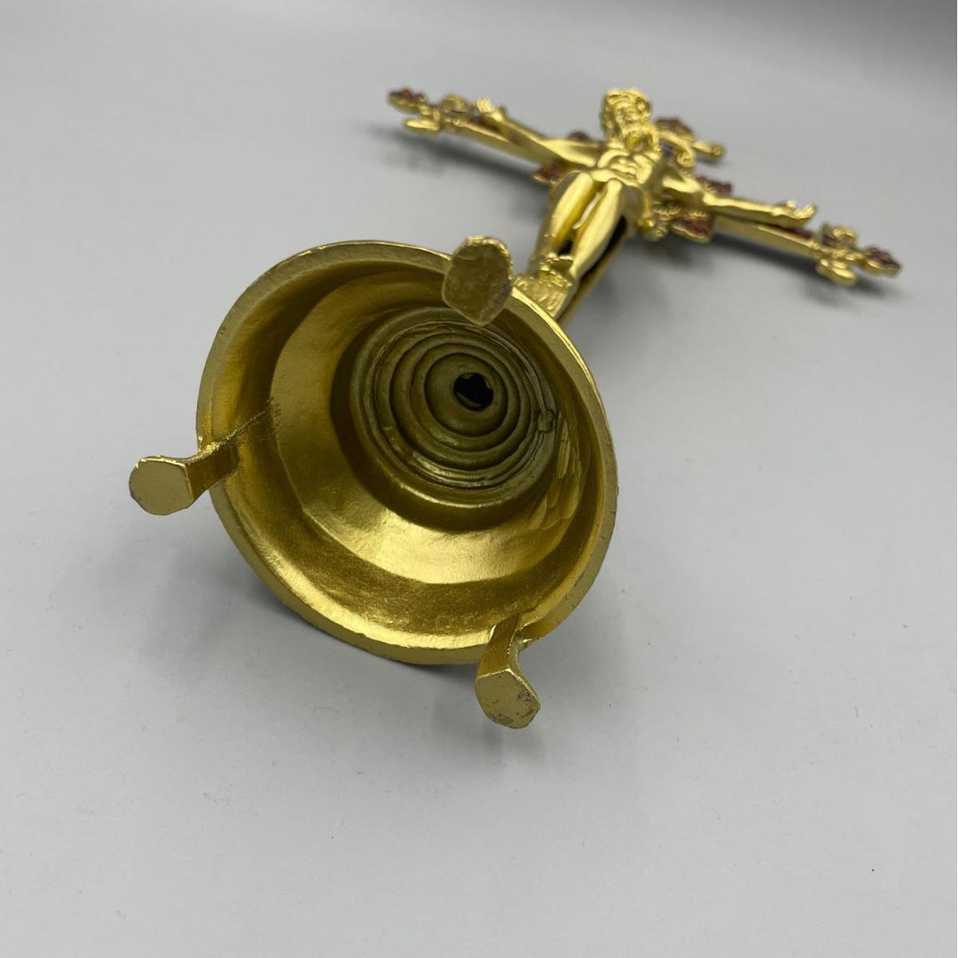 Christianartworkshop INRI Inscribed Crucifix Desktop Ornament with Ornate Craftsmanship - image 3