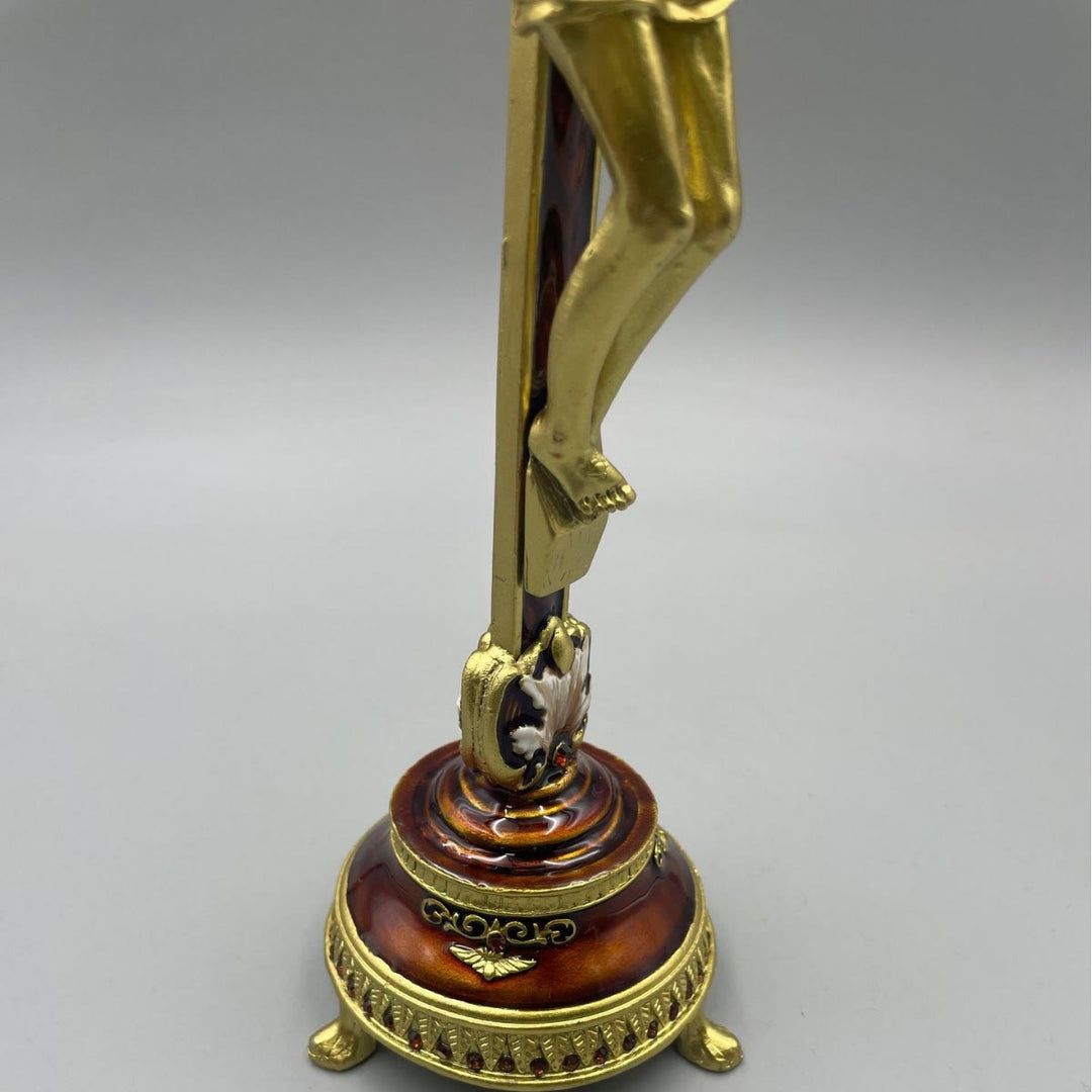 Christianartworkshop INRI Inscribed Crucifix Desktop Ornament with Ornate Craftsmanship - image 4