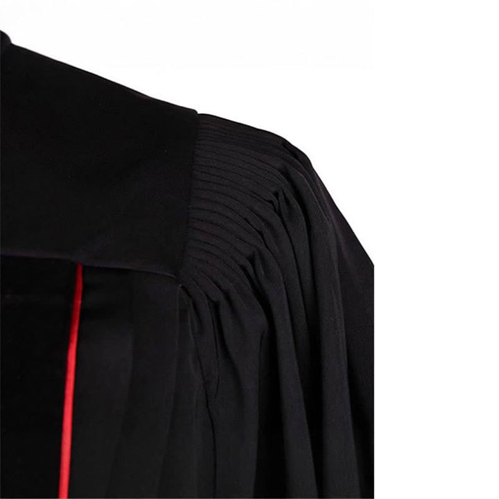 Christianartworkshop Traditional Black Clergy Robe with Red Cross Embroidery & Formal Design - image 4