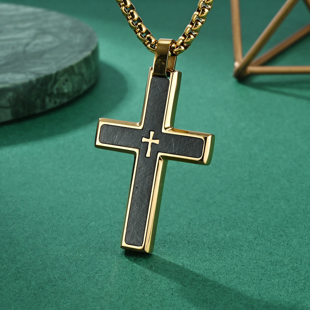 Christianartworkshop Multi - Style Two - Tone Cross Necklace: Blend of Faith and Chic Hues - image 2