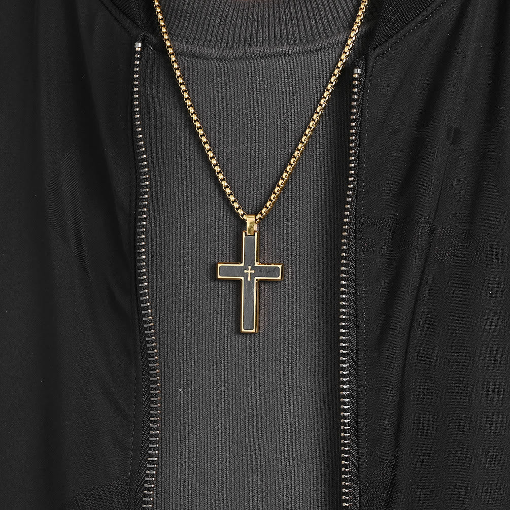 Christianartworkshop Multi - Style Two - Tone Cross Necklace: Blend of Faith and Chic Hues - image 1