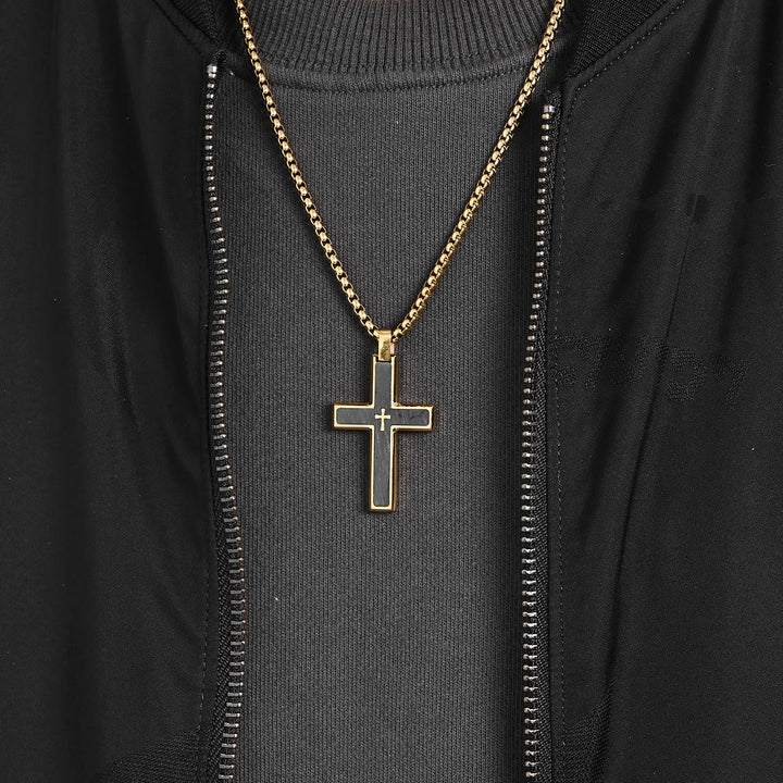 Christianartworkshop Multi - Style Two - Tone Cross Necklace: Blend of Faith and Chic Hues - image 1