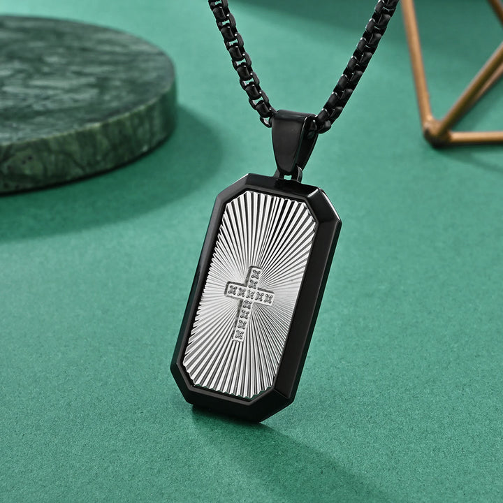 Christianartworkshop Stylish Two - Tone Cross Necklace: Four Faith - Inspired Designs - image 1