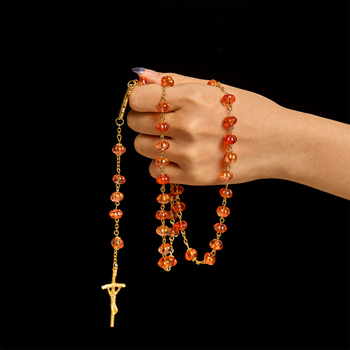 Christianartworkshop Pumpkin - Shaped Beads Rosary, Bracelet  - image 1