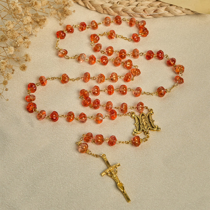Christianartworkshop Pumpkin - Shaped Beads Rosary, Bracelet  - image 5