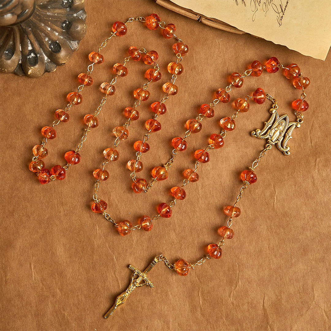 Christianartworkshop Pumpkin - Shaped Beads Rosary, Bracelet  - image 3
