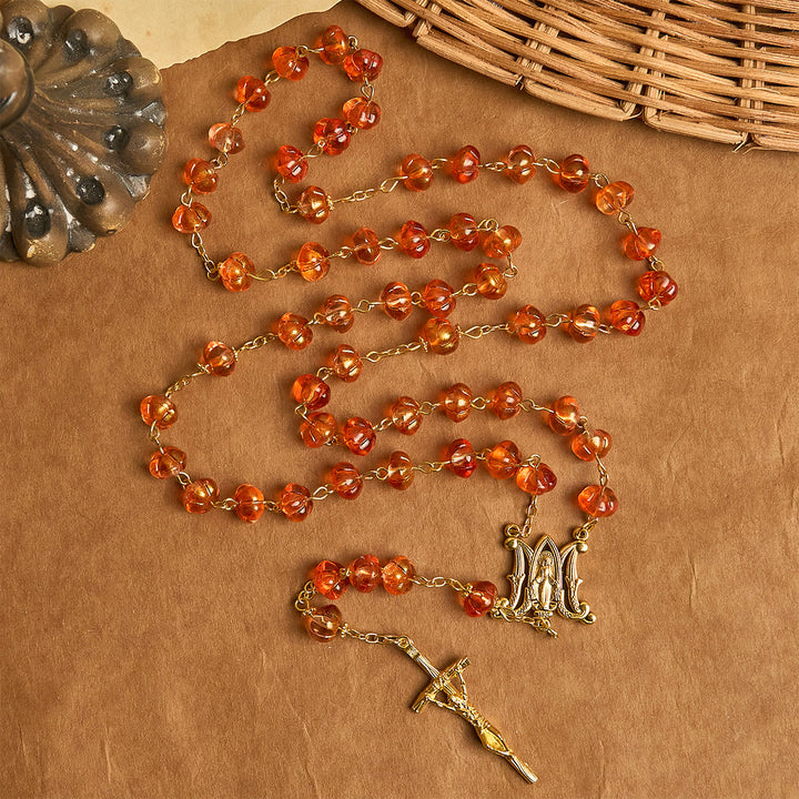 Christianartworkshop Pumpkin - Shaped Beads Rosary, Bracelet  - image 4