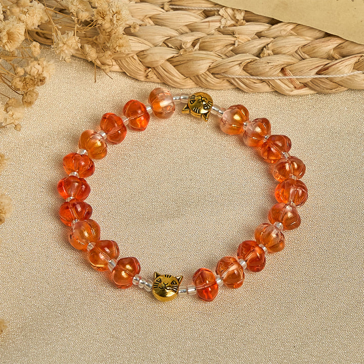 Christianartworkshop Pumpkin - Shaped Beads Rosary, Bracelet  - Halloween - Themed Bracelet - image 13