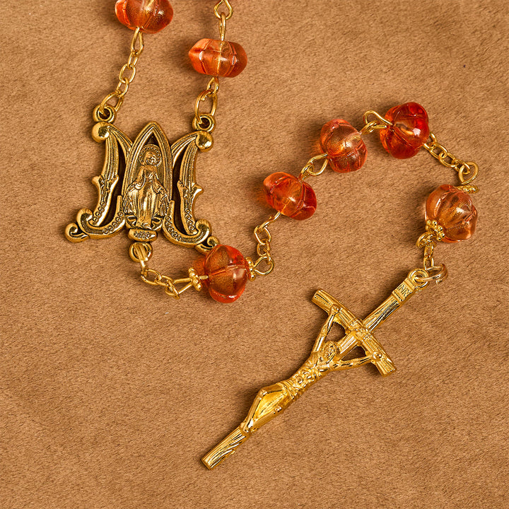 Christianartworkshop Pumpkin - Shaped Beads Rosary, Bracelet  - image 9