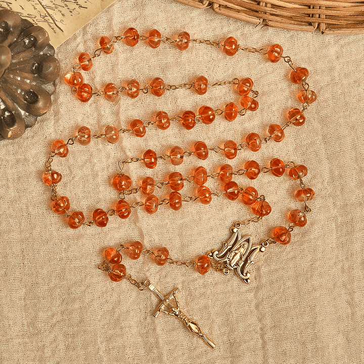 Christianartworkshop Pumpkin - Shaped Beads Rosary, Bracelet  - image 7