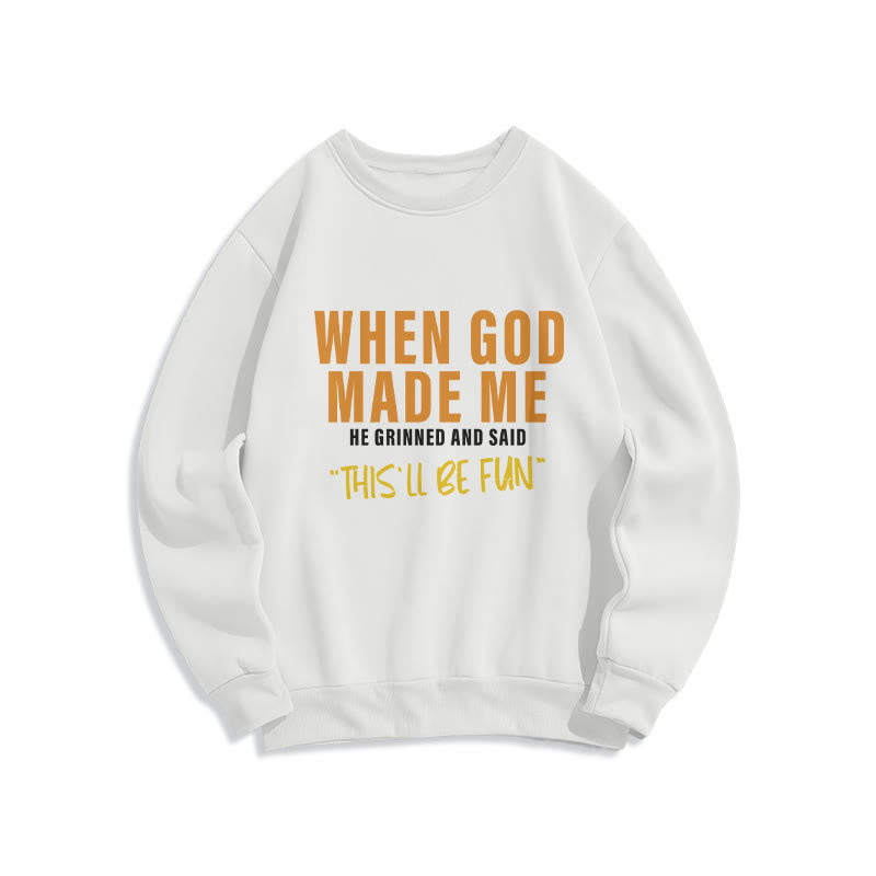 Christianartworkshop Fun - Filled God's Creation of Me Faith Story Fleece Lined Polyester Sweatshirt - White - 2XL - image 2