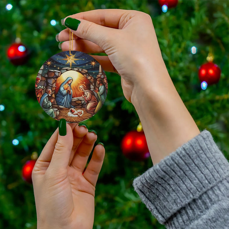 Christianartworkshop Christmas Nativity Scene Christ Decor Ornaments C - image 3
