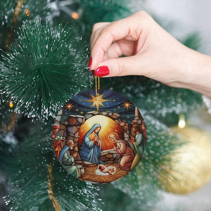 Christianartworkshop Christmas Nativity Scene Christ Decor Ornaments C - image 2