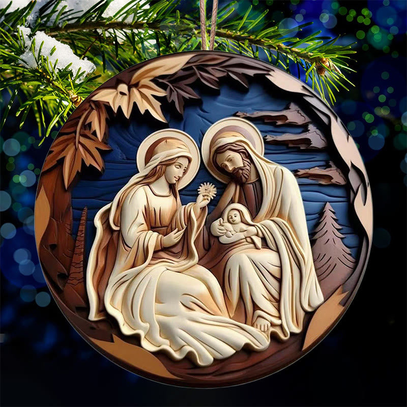 Christianartworkshop Retro Nativity Christmas Hanging Ornaments C - image 7