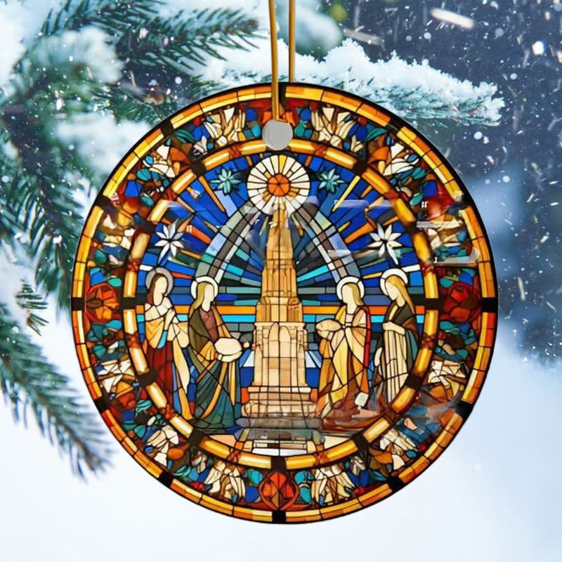 Christianartworkshop Stained Glass Styles Christian Element Hanging Ornaments C - image 3
