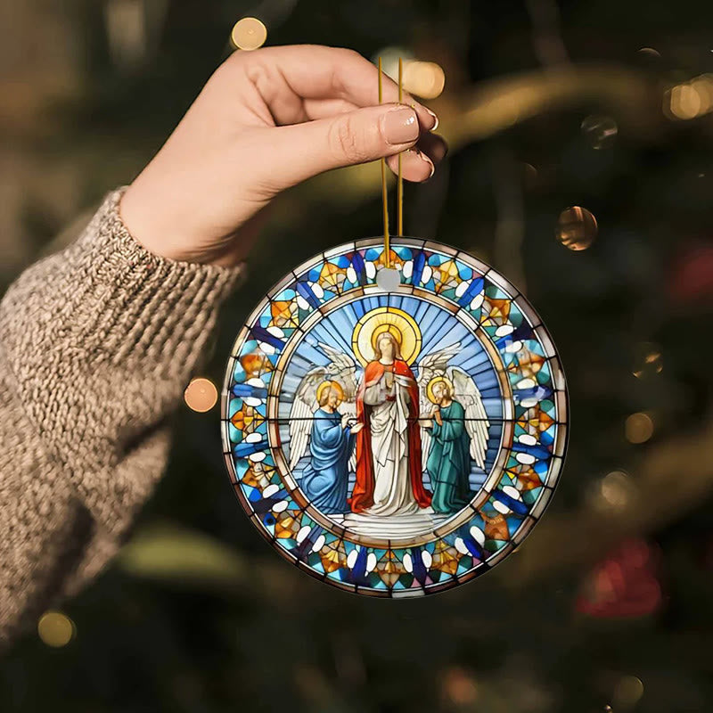 Christianartworkshop Stained Glass Styles Christian Element Hanging Ornaments D - image 5