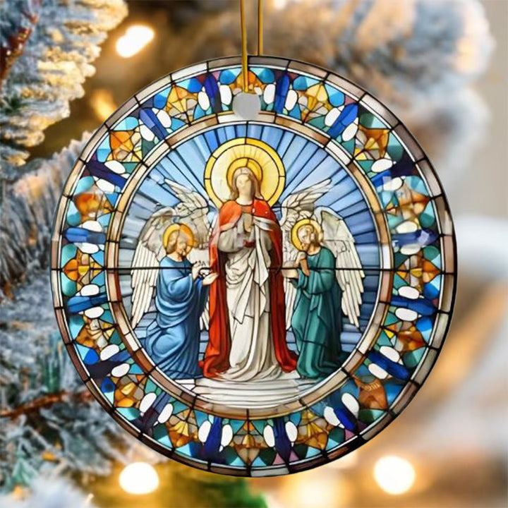 Christianartworkshop Stained Glass Styles Christian Element Hanging Ornaments D - image 2