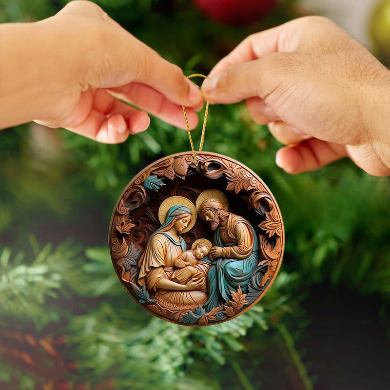 Christianartworkshop Retro Nativity Christmas Hanging Ornaments B - image 4
