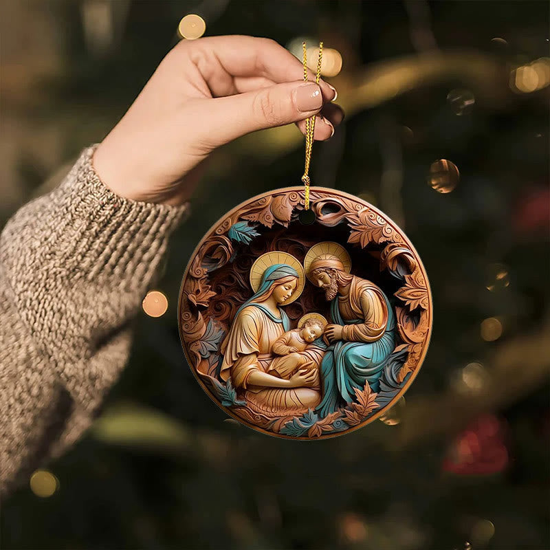 Christianartworkshop Retro Nativity Christmas Hanging Ornaments B - image 5