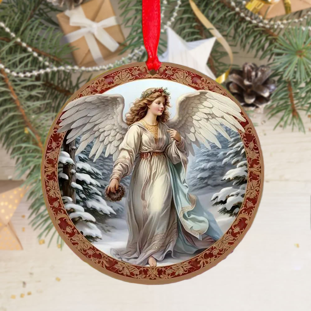 Christianartworkshop Colorful Exquisite Sculpture Styles Angels Christmas Hanging Ornaments B - Ceramics - image 1