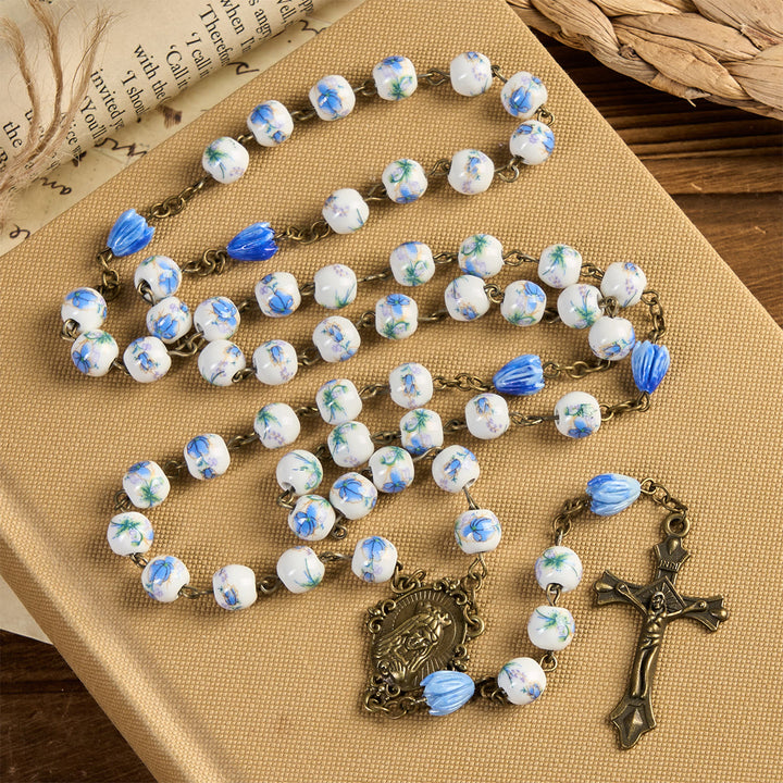 Christianartworkshop Thanksgiving Gift: Immaculate Heart of Mary Rosary + Thanksgiving Card | Expressing Gratitude Through Faith - image 5