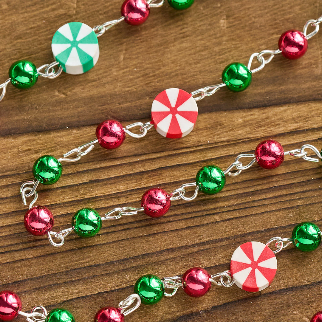 Christianartworkshop Christmas Gift: Festive Christmas Rosary: Red - Green Beads, Candy Shapes & Crucifix - image 13