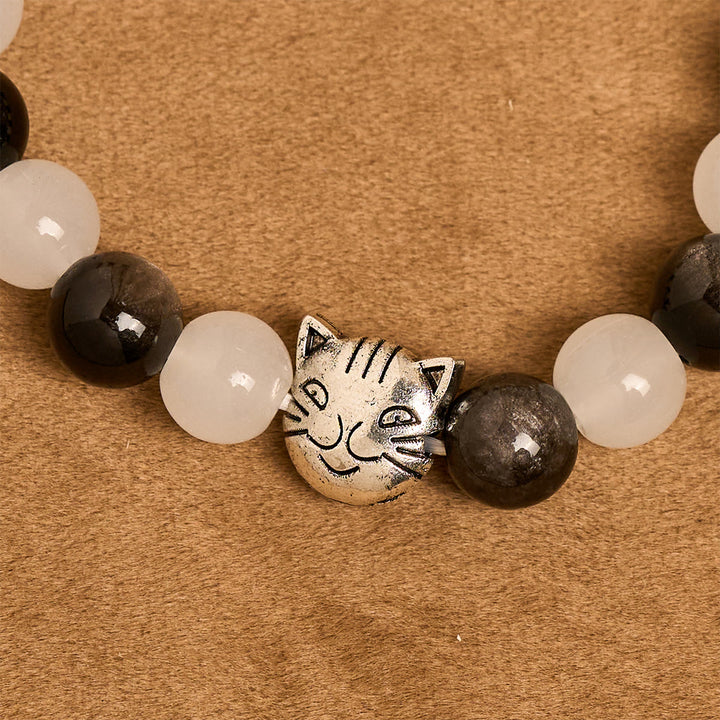Christianartworkshop Our Lady's Blessing with Black & White Cow Cat Beads Animal Bracelet - image 7