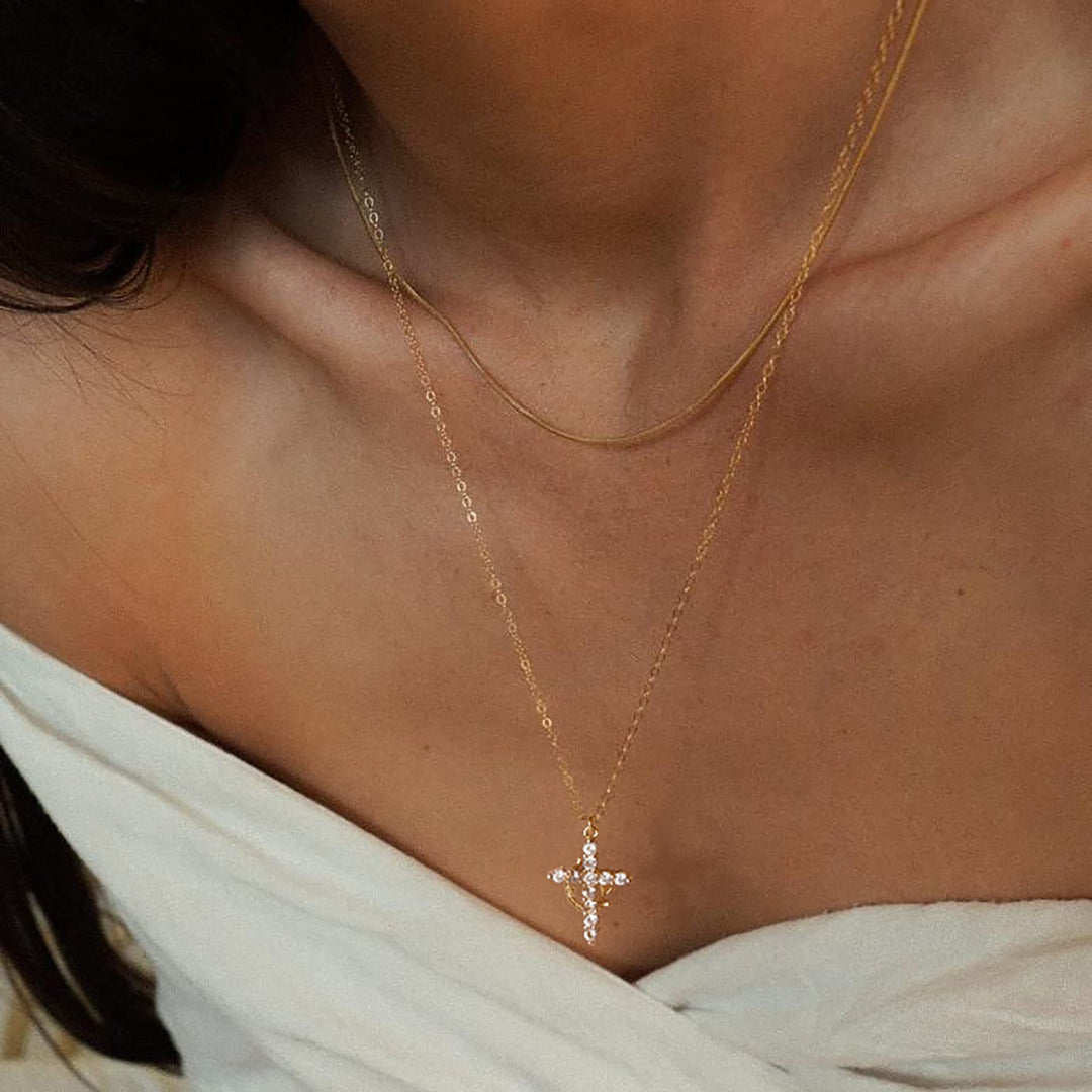Christianartworkshop Modern Crowned in Faith Cross Necklace, Earrings - image 15