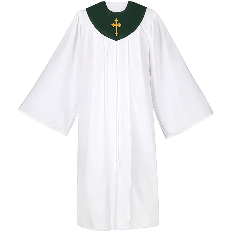 Christianartworkshop Divine Clergy Robe for Religious Services - Cross Accent Yoke - image 15